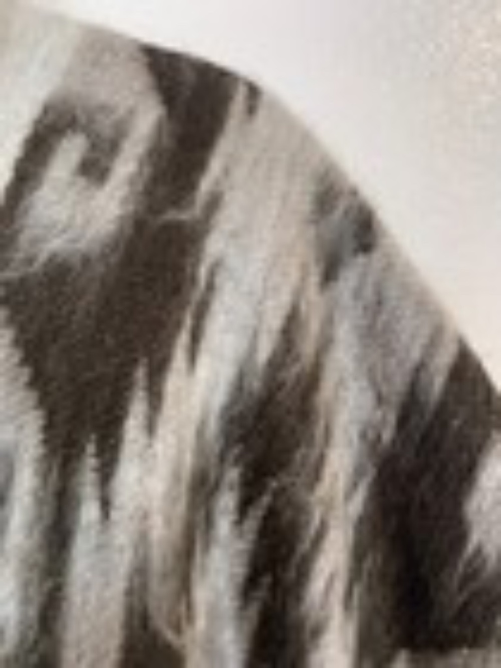 Alpaca Wool Blend Poncho with Hood Brown Gray Cream One Size Western Boho Unisex - Picture 4 of 12